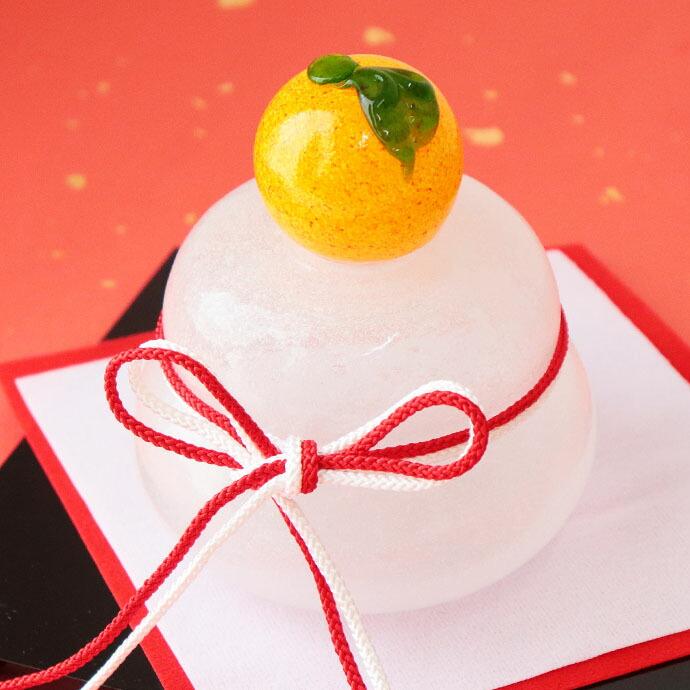 ガラス 鏡餅 かがみもち 正月飾り 迎春飾り 玄関飾り 飾り セット