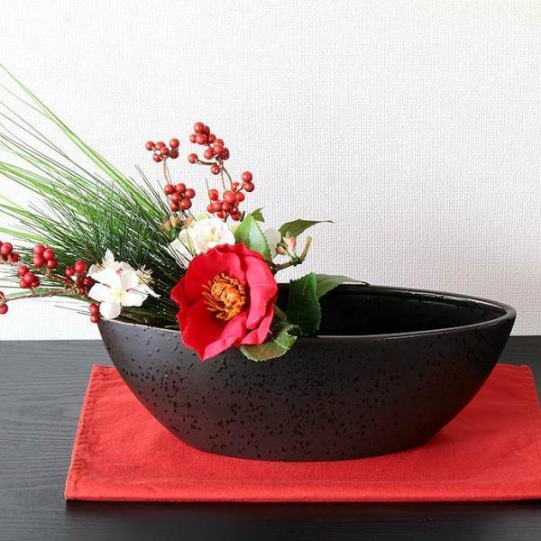 生け花舟形花器 お花を選ばない 舟形水盤 花器 花瓶 フラワーベース インテリア 床の間