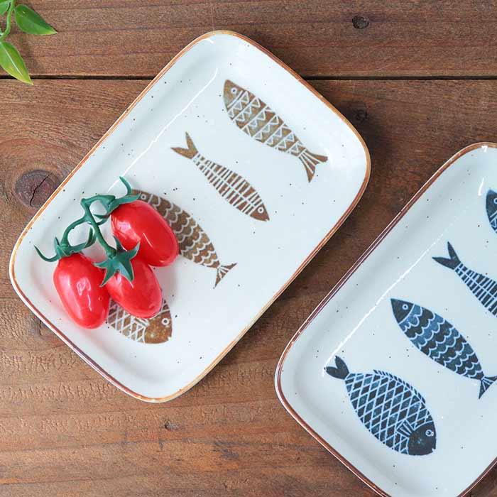 魚器 トットキ 角小皿 16.5cm 日本製 陶磁器 皿 小皿 角皿 長皿