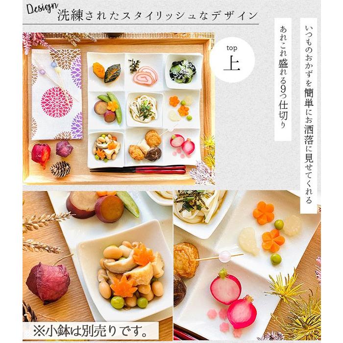 美濃焼 9種 仕切り プレート 仕切り皿 24cm 日本製 陶器 食器