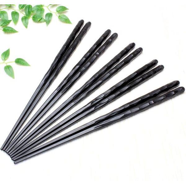 5膳set 業務用熱にも強い丈夫な箸 全長23cm 乱彫り風 樹脂 黒 シンプル 使いやすい 食洗機ok 普段使い セット お買い得 Irodori Yahoo 店 通販 Yahoo ショッピング