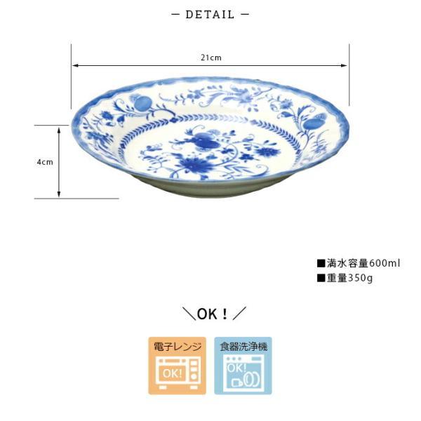 プレート 皿 大皿 陶器 おしゃれ オニオンブルー カレー皿 パスタ皿
