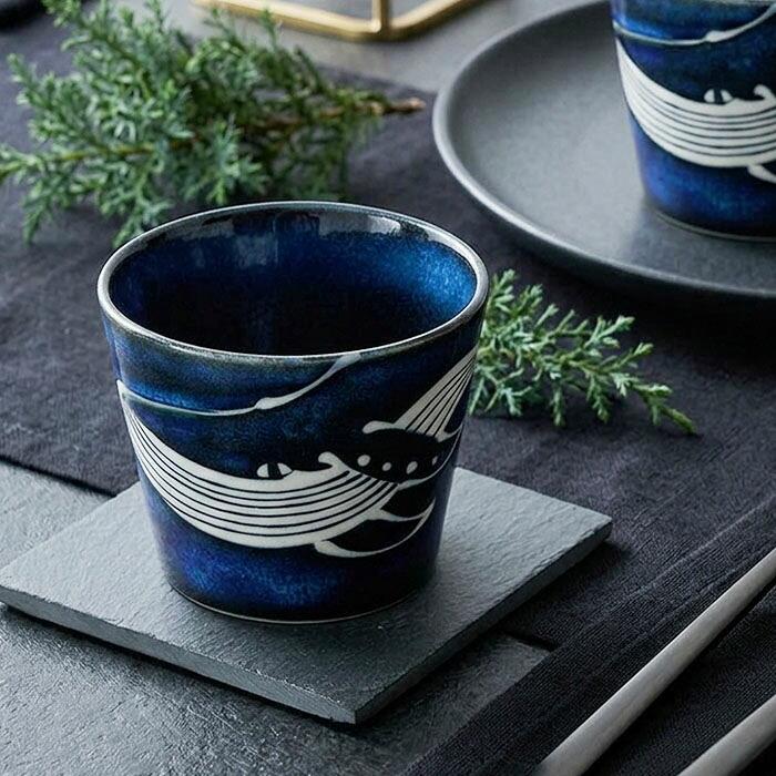 美濃焼 紺窯変 くじら 蕎麦猪口 2個セット 径8.4cm 日本製 食器 そば