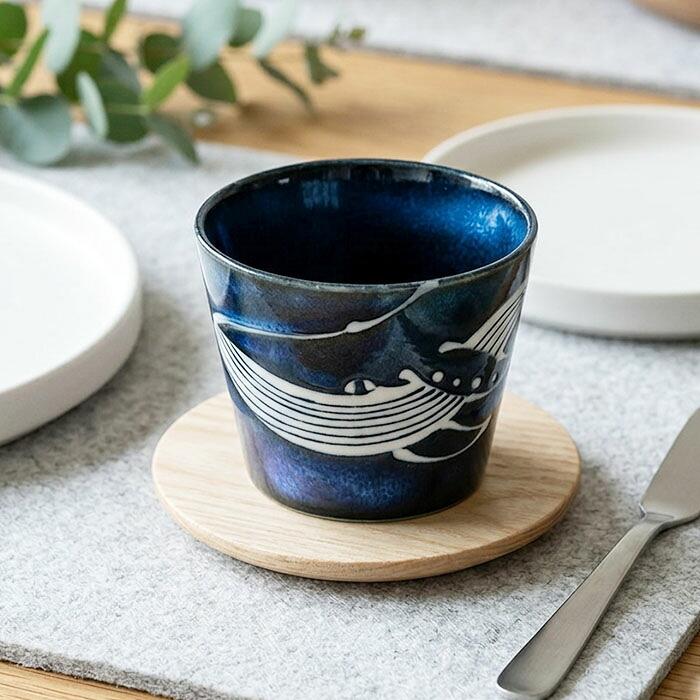 美濃焼 紺窯変 くじら 蕎麦猪口 2個セット 径8.4cm 日本製 食器 そば