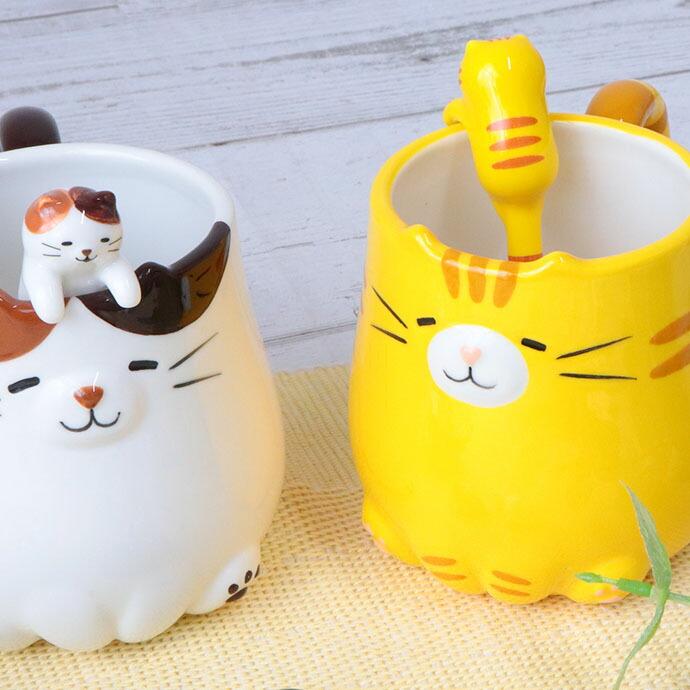 Nekochill おすわり ねこ マグ 300ml 陶器 マグカップ ティーカップ