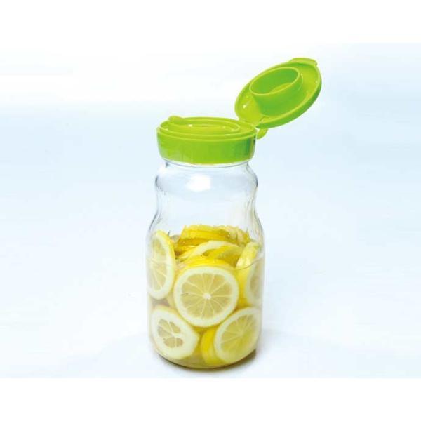 東洋佐々木ガラス フルーツシロップびんグリーン 保存瓶 ガラス 容器