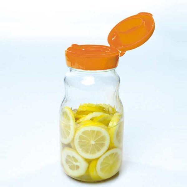 東洋佐々木ガラス フルーツシロップびんオレンジ 保存瓶 ガラス 容器