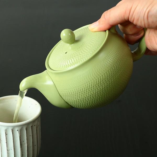急須 日本製 陶器 おしゃれ 和食器 常滑焼 若草 ポット 430ml 2〜3杯分