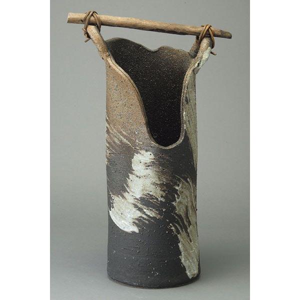 花瓶 陶器 信焼 花器 花入 流木花入 彩り屋