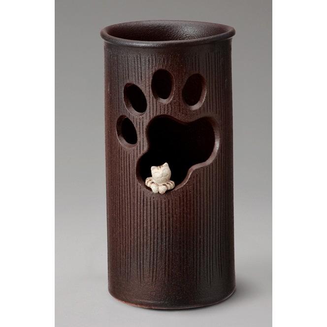 信楽焼傘立て  窓ねこ 高さ４6cm 傘立て 陶器 信楽焼 窓ねこ傘立 屋外 傘たて 傘入れ 傘置き 玄関収納