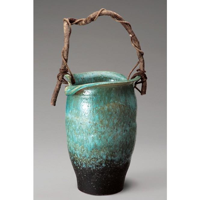 海外正規品 傘立て 陶器 信楽焼 緑窯変つる付傘立 屋外 傘たて 傘入れ 傘置き 傘 梅雨 雨 玄関収納 おしゃれ 安いそれに目立つ Www Perfectressusorder Com