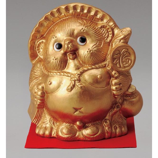 信楽焼 たぬき 金運狸 陶器 置物 タヌキ : 彩り屋 - 通販