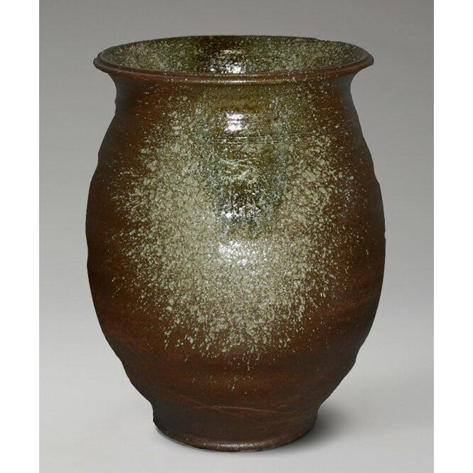 信楽焼 大壺・花入れ 信楽焼 八山造 ビードロ釉 大壺 壺 花入れ