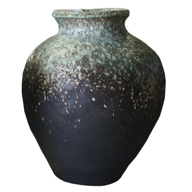 信楽焼 花瓶 花器 古信楽窯変ひねり壺型花入 13号 陶器 和風 まるい
