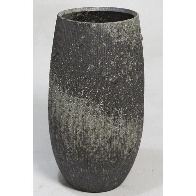 信楽焼 花瓶 花器 藍すみ長花入 11号 陶器 和風