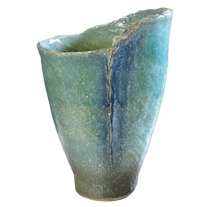 古谷道生 信楽 花器 信楽花入 共箱 古谷道生 信楽 花器 信楽花入