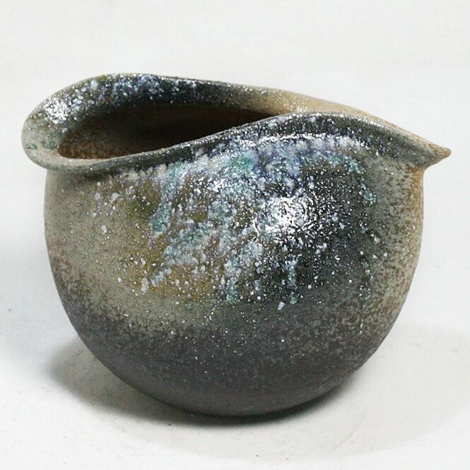 信楽焼 花瓶 花器 青窯変変形花入 10号 陶器 和風
