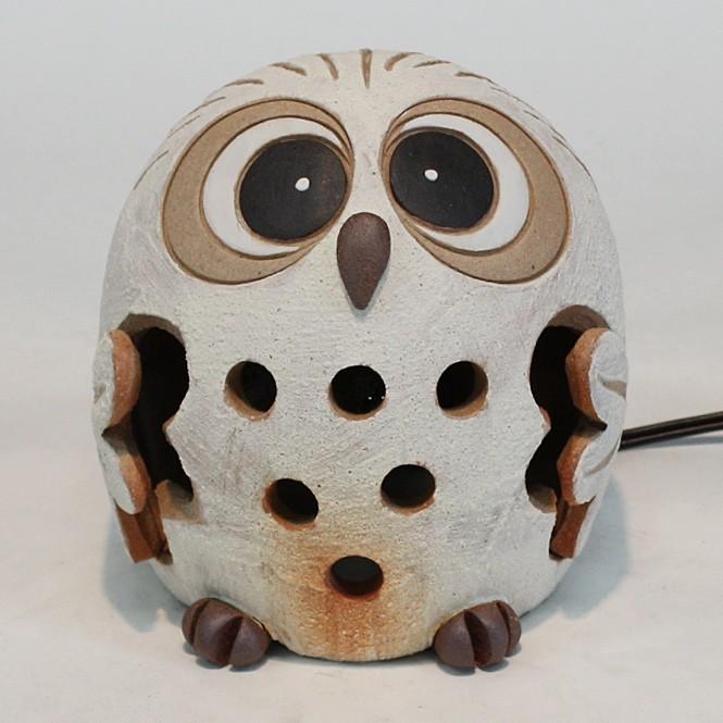 ふくろう ルームライト 陶器 ふくろうの森 ふくろう ルームライト 陶器