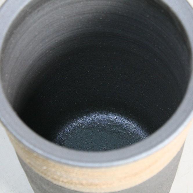 傘立て 陶器 信楽焼 黒さざ波傘立 屋外 傘たて 傘入れ 傘置き 玄関収納 おしゃれ_1