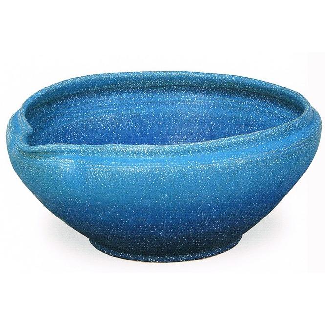 金魚鉢 水鉢 おしゃれ 睡蓮鉢 陶器 メダカ鉢 水鉢 信楽焼 ブルー斑点水鉢2 表情豊かな信楽焼の土の質感は 庭園に調和し空間を彩ります 信楽焼の水鉢 めだか鉢は 金魚鉢 睡蓮鉢としても最適 緩やかな時の流れを信楽焼のめだか鉢が演出します R100 1 金魚鉢 水槽 1号