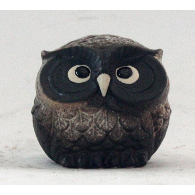 フクロウの陶器 ふくろう粉引風3号信楽焼 陶器 置物 梟 フクロウ 縁起物 プレゼント