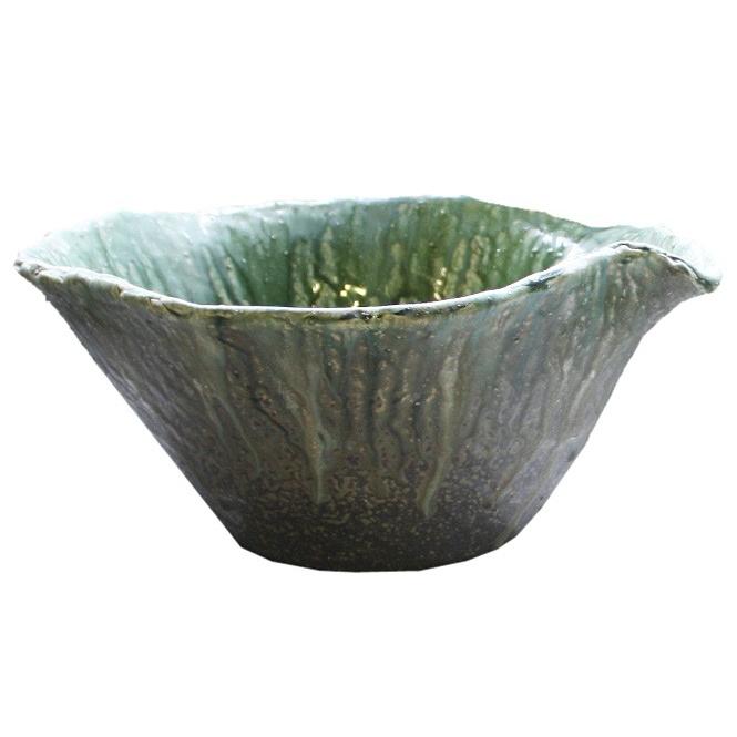 売れ筋がひ贈り物 睡蓮鉢 おしゃれ 金魚鉢 信楽焼 水鉢ビオトープ 陶器 信楽焼 ビードロひねり水鉢 13号 信楽焼 水鉢 メダカ鉢 水槽 Albinofoundation Org