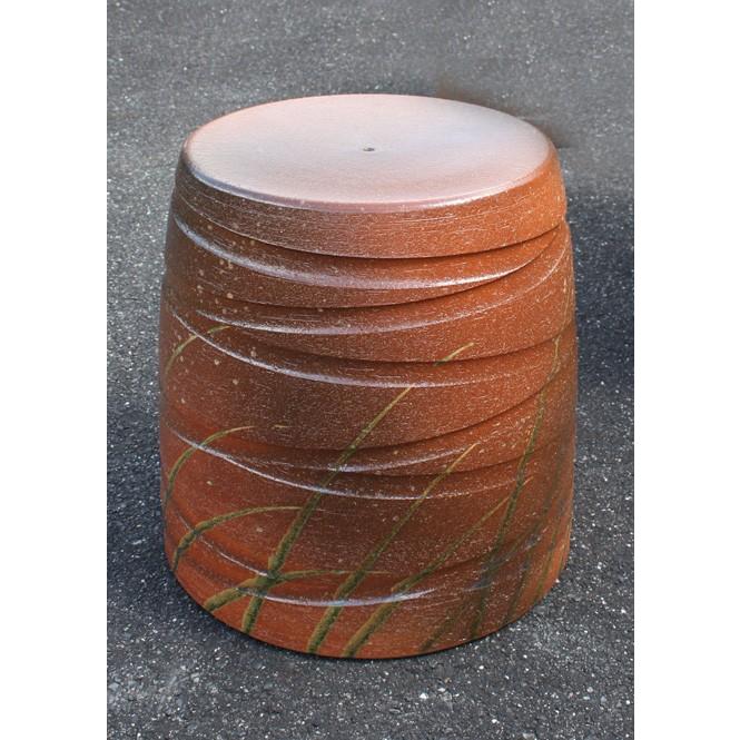 ガーデンテーブル セット 陶器 信楽焼 スツール 1点 火色なびき草テーブルセット20号 スツール 1点 ガーデン アウトドア sv698