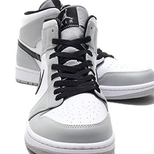 ナイキエア ジョーダン 1 ミッド AIR JORDAN 1 MID ライトスモークグレー/ブラック/ホワイト 554724-092 日本国内正｜irodoriyasyouten｜08