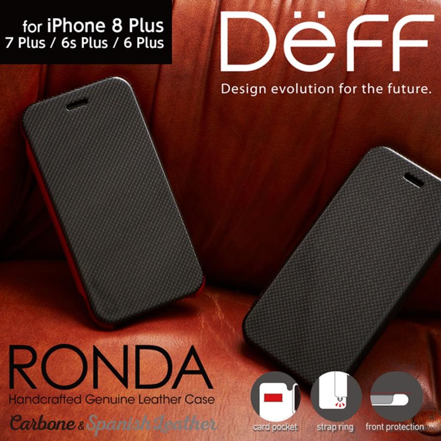 激安先着 iPhone8 Plus Leather【送料無料】 Spanish & Carbon RONDA 手帳型 フリップ レザーケース 本革 & カーボンフリップ Plus 6 / Plus 6s / Plus 7 / iPhone用ケース