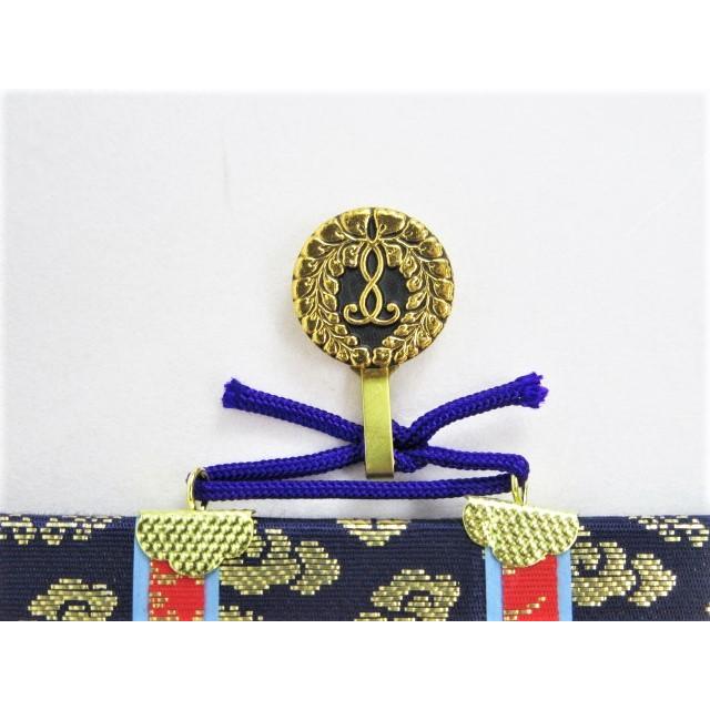 仏壇用掛軸  脇侍 脇掛 絵像 上仕立 浄土真宗本願寺派 西 ７０代  掛け金具 宗紋 ２個付_4