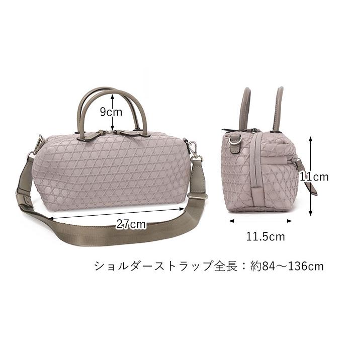 ラクーオ ミニボストン LAQUOH 籠目 ラージパターン エンボス