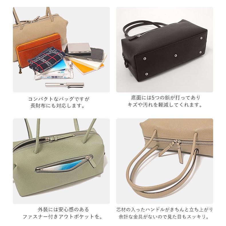 P5倍＆1000円クーポン対象 ラクーオ 本革 日本製 レザーミニボストン