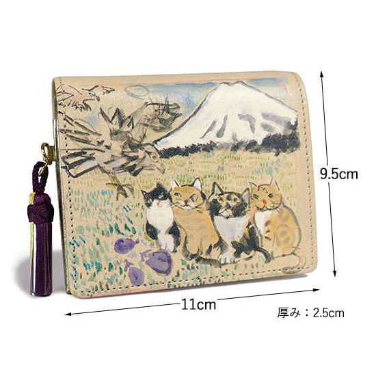 Manhattaner's 和 マンハッタナーズ 二つ折り財布 吉日パース 猫 Manhattaner's 和 マンハッタナーズ 二つ折り財布 吉日パース 猫