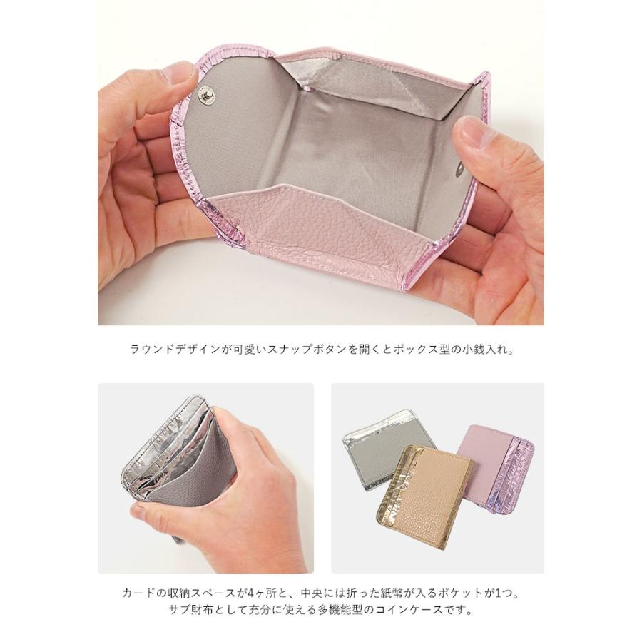カードコインケース ムク クレム M78 防水 メッキ加工 レディース muku
