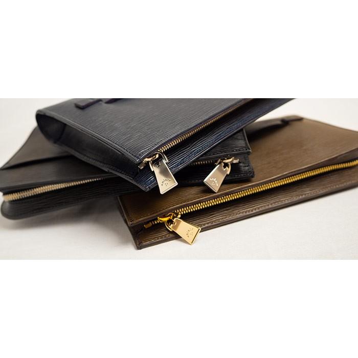 aniary（アニアリ） ウェーブレザー クラッチバッグ メンズ 16-08000