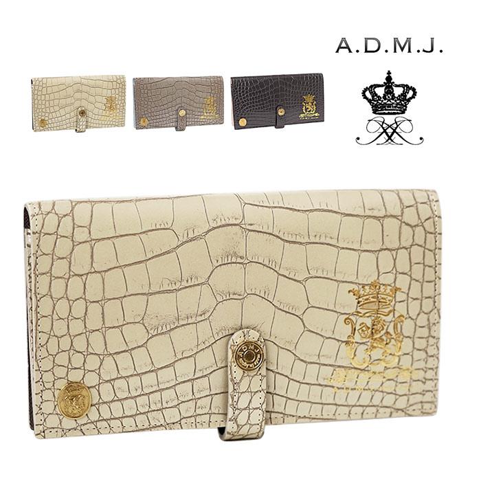A.D.M.J（エーディーエムジェイ） ADMJ 財布 クロコ型押し ロング