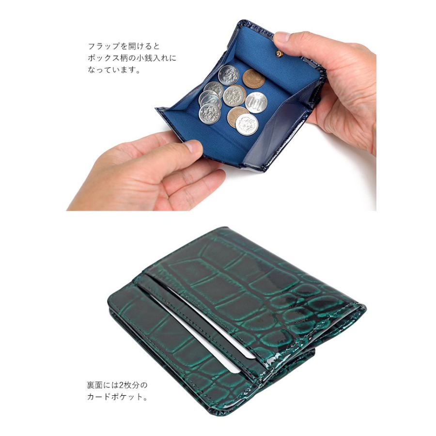 VIADOAN ヴィアドアン　財布　青 正規品 メンズ レディース Viadoan ヴィアドアン 牛革 エナメル ワニ型