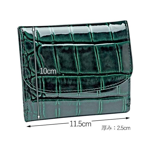 ヴィアドアン VIA DOAN ラックスクロコ 二つ折り財布 エナメル レザー