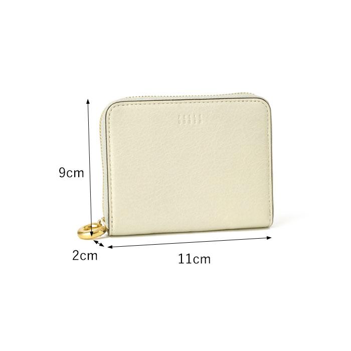 未使用品✨ PELLE BORSA 短財布 スナップボタン ホワイト レザー 白 PELLE BORSA（ペレボルサ） セール 財布 コンパクト財布 ミナト Minato
