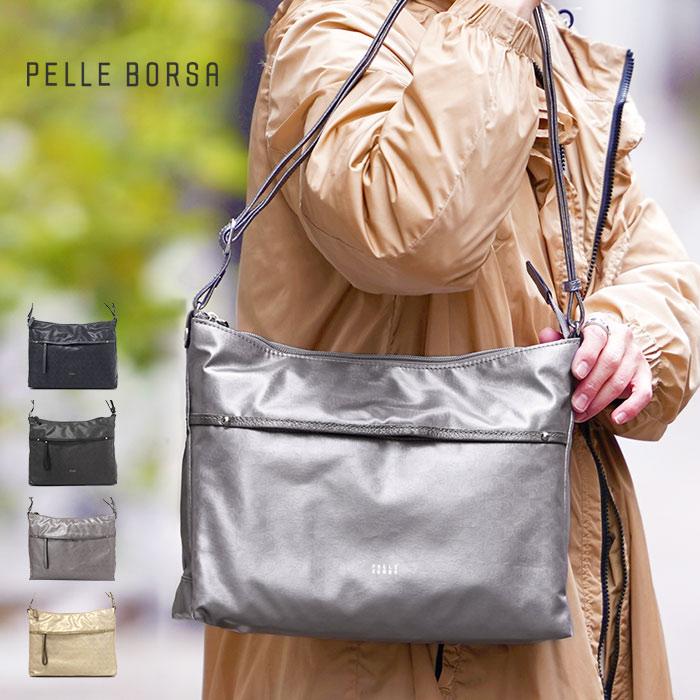 Alive（PELLE BORSA） ペレボルサ シンプル ショルダーバッグ PELLE