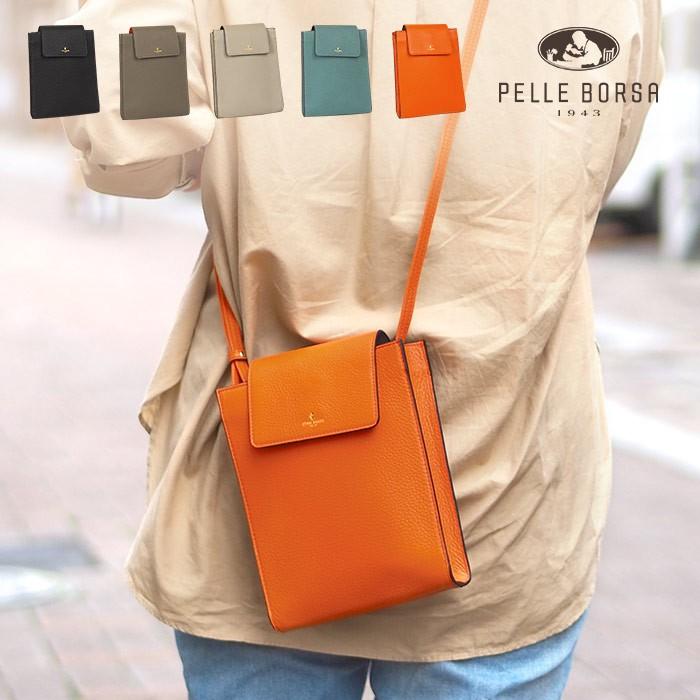 1年保証 プレケア特典 ペレボルサ レネット ミニショルダー スマホショルダー レディース PELLE BORSA 4740 80サイズ｜irohamise