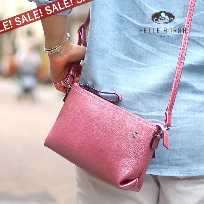 1年保証 50 Off ペレボルサ セール ミニマル ショルダー バッグ レディース ピンク Pelle Borsa 5177 5177 Pi いろはみせ バッグと財布のお店 通販 Yahoo ショッピング