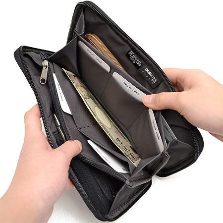 PORTER トラベルウォレット 黒色 美品 DILL（PORTER） ポーター ディル トラベルウォレット 653-09110