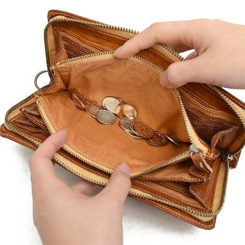 REAL MIND グリーンレザー　長財布　馬革 af-0315-a.jpg