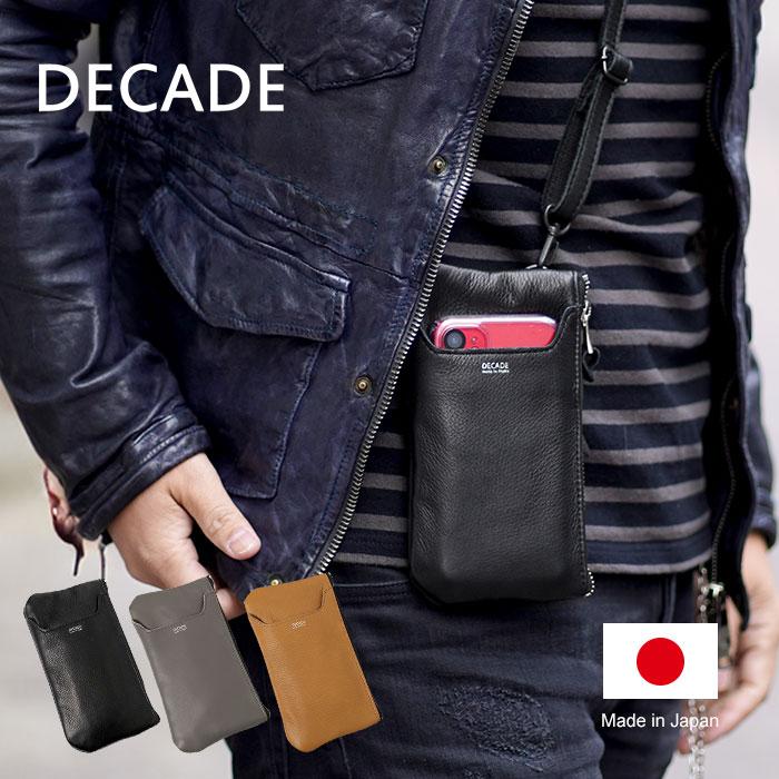 ディケイド オイルドレザー スマホショルダーバッグ メンズ ディケイド オイルドレザー スマホショルダーバッグ メンズ