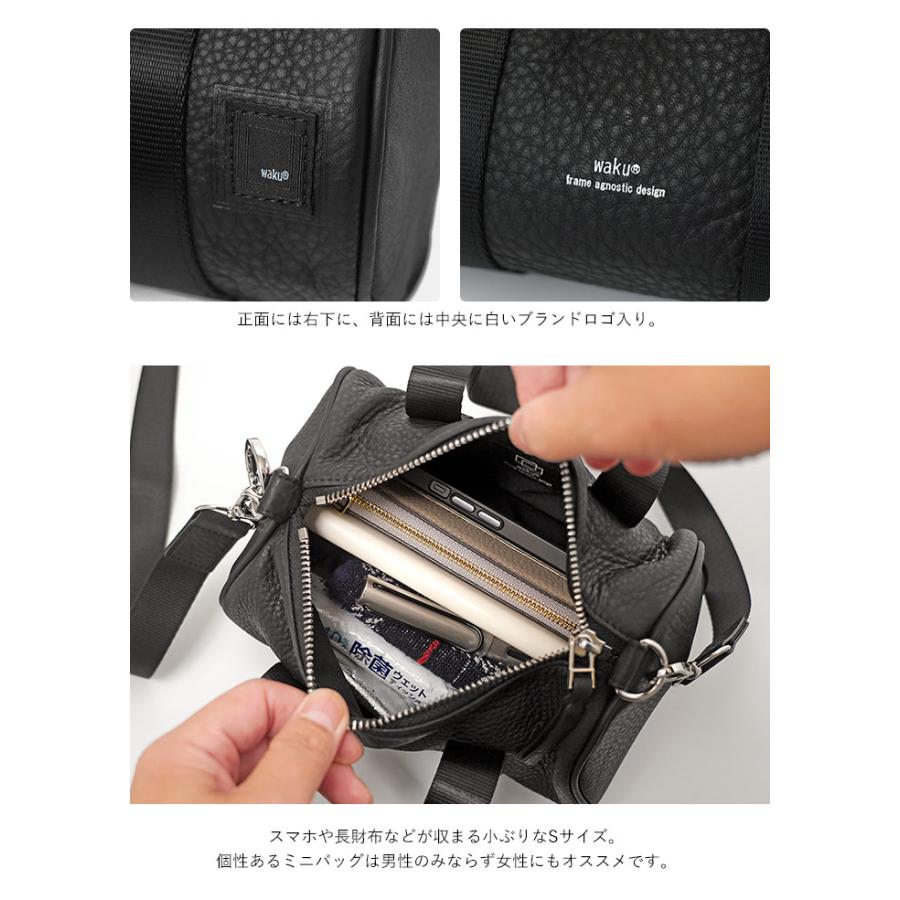 waku ワク 2way ロールボストン S メンズ ユニセックス ブラック waku ワク 2way ロールボストン S メンズ ユニセックス ブラック