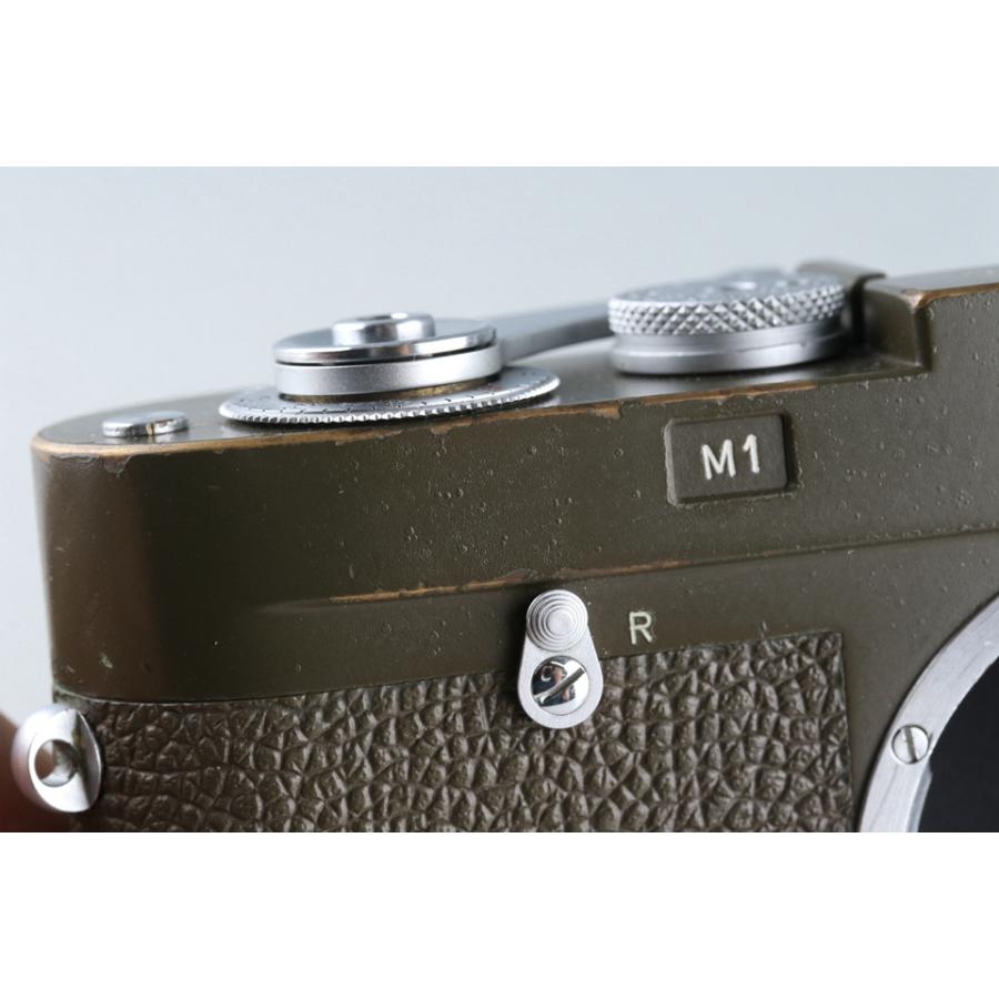 フィルムカメラセット ライカ Leica M1 Olive + Elmar 50mm F/3.5 Lens #42412K