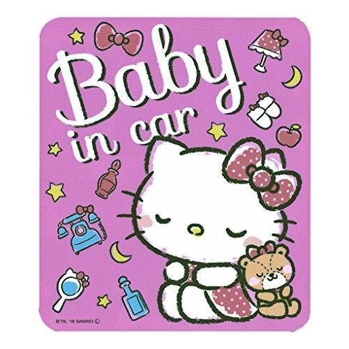 サンリオ ハローキティ Baby in car ドライブサイン ステッカー 日本製 LCS-593｜iroiro-abcolor