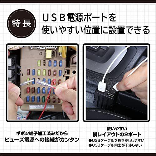 USB電源ポート MAX4.8A(2ポート合計) 2ポート出力用 [ エーモン(amon) 2881 ]｜iroiro-abcolor｜04