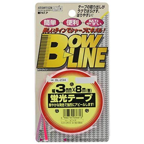 ラインテープ  ピンク 3mm BOWLINE蛍光テープ [ 東洋マーク製作所(Toyo Mark) BL-234 ]｜iroiro-abcolor